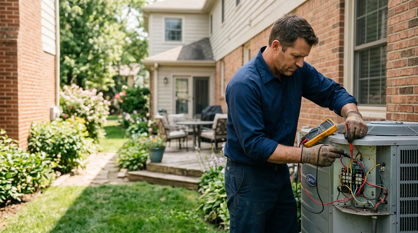 HVAC technician working near Pierron, IL